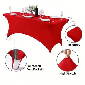 Fitted Waterproof Simple <b>Outdoor</b> Home <b>Table</b> Cloths Custom Logo Size Printed Fabric 100% Polyester Rectangular Durable Elasticity - Product Image 4