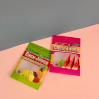 Mixed Fruit Pet/Pe Achterkant Afdichting Food Grade Aanpasbare Tas Met Mat Transparant Raam Ophanggat Middelste Afdichting Zakje