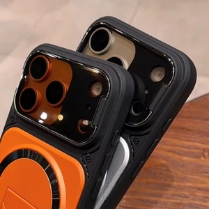เคสโทรศัพท์แม่เหล็กแบบด้าน ขายดี สำหรับ iPhone 17 12 13 Pro Max 14 15 16 Plus 17 Air พร้อมขาตั้งแบบซ่อนในตัว ป้องกันการกระแทก - Product Image 3