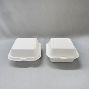 Boîte à clapet personnalisée en bagasse de canne à sucre, vaisselle jetable biodégradable pour plats à emporter, boîte à <span class=keywords><strong>burger</strong></span> pour restauration rapide, tailles McDonald's - Product Image 2
