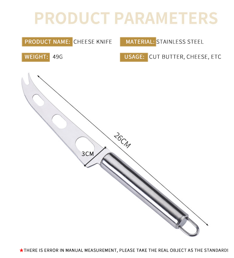 Best Seller High Quality Butter Knife & Fork Kitchen Tools Cheese Slicer Cutter Multi-function Stainless Steel Cheese Knife