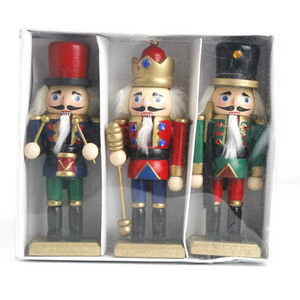 Nouveauté Décoration d'intérieur Petite figurine de Noël sur table personnalisée Soldats en bois <span class=keywords><strong>Casse</strong></span>-noisettes - Product Image 1