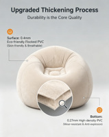 Canapé Gonflable Sphérique à Prix d'Usine, Fauteuil Paresseux en PVC Floqué Doux, Canapé Pliable pour Camping, Maison, Hôtel, Intérieur et Extérieur