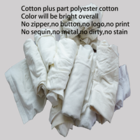 Chiffons de nettoyage industriels blancs usagés en coton, sac de chiffons à haute absorption, coupés et réutilisés, issus de déchets textiles en coton