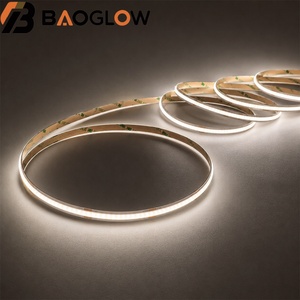 ไฟแถบ LED COB แสงขาวกลางวัน/แสงขาวอบอุ่น 95Ra 3000K 4000K 6000K ความหนาแน่น 320D/m แผงวงจร PCB ขนาด 8 มม. 24V 12W/M แบบยืดหยุ่น สำหรับตกแต่งภายใน  ขั้นต่ำในการสั่งซื้อน้อย - Product Image 1