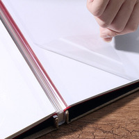 Álbum de Fotos DIY de Tela Autoadhesivo de Alta Calidad de 27*28cm, 3 Colores, con 20 Páginas de Doble Cara y Cubierta de Lino