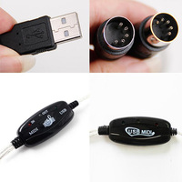Cable MIDI a USB con Conductor de Cobre para Teclado Electrónico y Periféricos de Computadora, Adaptador para Edición Musical