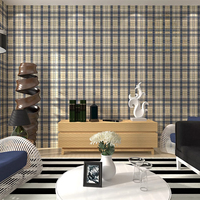 Papier peint à carreaux américain rétro écossais sans couture personnalisé Style ferme géométrique pour chambre à coucher hôtel famille d'accueil tissu mural