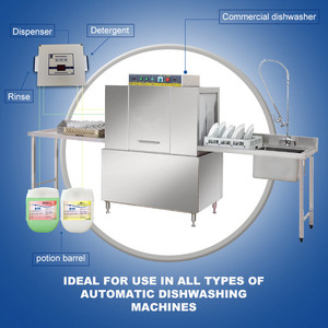 Détergent liquide pour <span class=keywords><strong>lave</strong></span>-<span class=keywords><strong>vaisselle</strong></span> concentré à faible mousse, qualité commerciale pour restaurants, hôtels, verrerie - Product Image 6