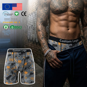 Boxer da Uomo con Stampa Graffiti Neon e Mostri, Abbigliamento <span class=keywords><strong>Intimo</strong></span> Streetwear con Stampa Digitale, Vendita all'Ingrosso - Product Image 1