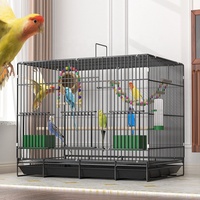 USMILEPET meilleure vente Cage d'élevage d'oiseaux en fer grand luxe pliable solide motif bouton extérieur adapté maison d'oiseau pour les oiseaux