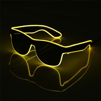 Lunettes de soleil lumineux fluo à LED, avec petit panneau lumineux, luminaire décoratif idéal pour une fête