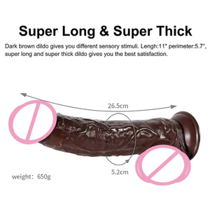 Dildo Realista Flexível de PVC de 10,43 polegadas com Ventosa para Uso <span class=keywords><strong>Anal</strong></span> e Plugue <span class=keywords><strong>Anal</strong></span>, 100% à Prova d'Água, Ecológico, Brinquedo Sexual Adulto para Mulheres - Product Image 4