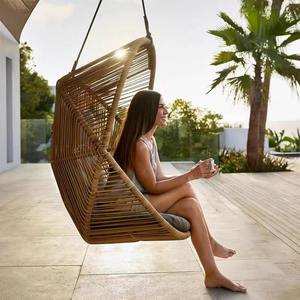 Hiện Đại Duy nhất wicker Gỗ Tếch đồ nội thất ngoài trời <span class=keywords><strong>Swing</strong></span> ghế với Recliner Rocking tính năng cho nhà Bar công viên hoặc hội trường sử dụng - Product Image 4