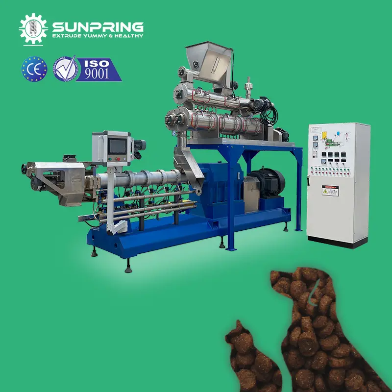 ماكينة صنع طعام الحيوانات الأليفة من SunPring، ماكينة إنتاج طعام الكلاب، معدات طعام الحيوانات الأليفة الكلاب