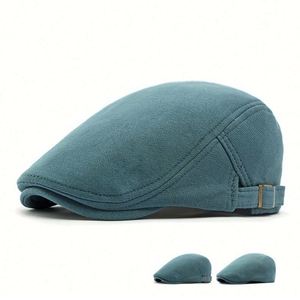 Nouvelle casquette plate unie de printemps, style Ivy, avec bande élastique et boucle, disponible en plusieurs coloris. - Product Image 3