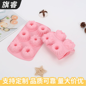 Silicone Donut Mold 6 Cavity Pink Baking Mold For Cake And Cookie Making - Product Image 5