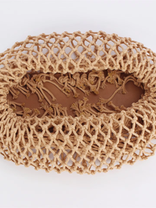 Generation New Solid Color Cotton Fabric <b>Net</b> <b>Bag</b> Handmade Woven ZIP Single Handle Candy Color Winter Fashion Daily Tanjing - Product Image 4