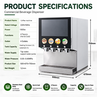 Distributeur Commercial de Boissons Céréalières à Écran Tactile 4 Saveurs, Vente Directe Usine : Lait de Soja, Jus de Maïs, Boisson au Maïs, Lait de Coco