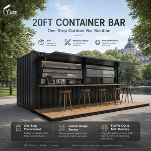 Diseño Personalizable, Tienda Prefabricada de 20 pies/40 pies, Contenedor Tipo Pop-up, <span class=keywords><strong>Cafetería</strong></span>, Bar - Product Image 1