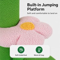 Griffoir pour chat en corde de jute, grand modèle en forme de cactus, avec structure d'escalade verticale intégrée