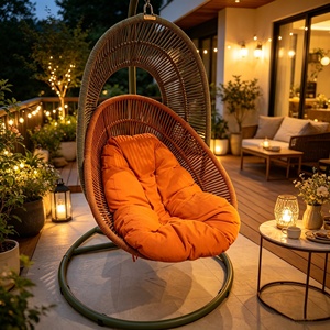 <span class=keywords><strong>Chaise</strong></span> suspendue en rotin moderne, idéale pour l'intérieur et l'extérieur, pour balcon, cour et jardin – Vente chaude directe usine - Product Image 5