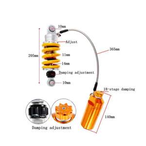 โช้คอัพหลังแบบถังลมภายนอก ระบบลมแท้ LC ปรับระดับการลดแรงกระแทกได้ ขนาด 205 มม. แบบติดตั้งกลาง - Product Image 2