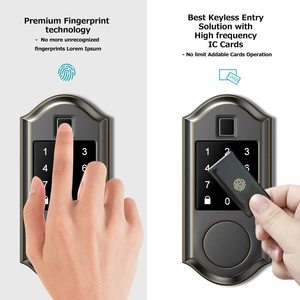 Volibel Digital Electronic Tuya App Ttlock <span class=keywords><strong>Blue</strong></span>-Tooth Password Fingerprint Smart Deadbolt Door <span class=keywords><strong>Lock</strong></span> avec American Standard - Product Image 5