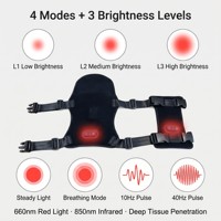 Enveloppe LED portable pour thérapie par lumière rouge à longueur d'onde personnalisée pour chiens, soulagement de la douleur infrarouge pour animaux de compagnie, attelle de thérapie par lumière rouge
