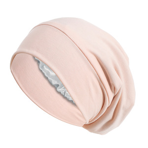 Bonnet de sommeil doublé en satin-Rester réglable sur <span class=keywords><strong>toute</strong></span> <span class=keywords><strong>la</strong></span> <span class=keywords><strong>nuit</strong></span> Couverture d'enveloppement de cheveux Bonnet Slouchy pour <span class=keywords><strong>la</strong></span> protection des cheveux pour les femmes et les hommes - Product Image 2