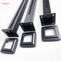 Raccords de main courante en aluminium sans cadre en acier inoxydable système d'escalier de balcon à fente poteau de garde-corps hardwar pour garde-corps en verre