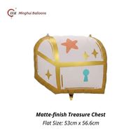 Ballon en aluminium en forme de cœur festonné 'Coffre au trésor' pour un an, style bohème neutre, pour décoration de mariage, Saint-Valentin et fête de 1er anniversaire