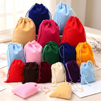 Pochette en velours multi-tailles avec cordon de serrage, sac en daim personnalisé avec logo imprimé, sac cosmétique, sac à bijoux, accessoires pour boucles d'oreilles et colliers, vente en gros
