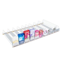 Étagère de poussoir de cigarettes de magasin de commodité automatique de poussoir de casse-croûte et de boisson de supermarché en plastique et matériel d'acryl