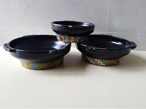 Nuovo Piatto Kifto in Ceramica Classica per Cucina Etiope <span class=keywords><strong>Taba</strong></span> con Decalcomania, Vendita Calda 2025 - Product Image 3