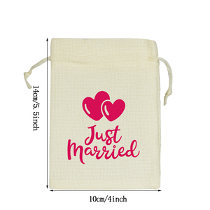 Custom Logo Personalized <b>Wedding</b> Candy Storage <b>Gift</b> <b>Bag</b> Jute 10*14cm Blank Fashion Bundle Pocket Cotton <b>Bags</b> Wholesale - Product Image 5