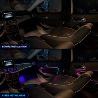 Kit d'éclairage ambiant intérieur de voiture à 12 couleurs, nouveau design, pour Mercedes Benz Classe A, CLA, GLA, W176, W117, W156, lampe d'ambiance LED, mise à niveau