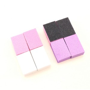 Fourniture d'ongles en gros Mini bloc tampon à ongles violet à 2 faces 100/180 grain jetable bloc de polissage éponge bloc de ponçage - Product Image 4