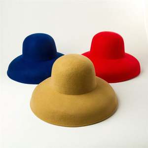 Sombrero Fedora Retro Unisex X1230 de Fieltro de Lana Rojo con Ala Ancha y Patrón Estampado, Accesorio para Invierno, Iglesia, Fiesta, Talla Adulto con Cinta - Product Image 3