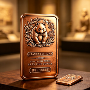 Lingote de Cobre de Alta Calidad, Edición Limitada, 1 Kg, 99.9% Cobre Puro, Edición Panda, para Colección y Regalo - Product Image 2