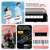 Clavier de piano électronique pliable TERENCE C2 à 88 touches, léger et sensible au toucher avec Bluetooth pour la pratique et la performance