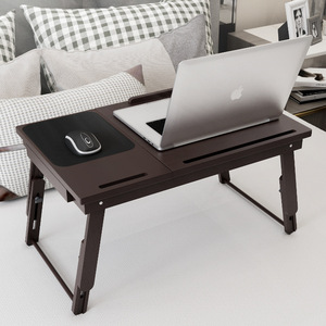 Zhuyijia bed table, computer <b>desk</b>, folding laptop table, <b>solid</b> <b>wood</b> telescopic bamboo student and children's study table, - Product Image 2