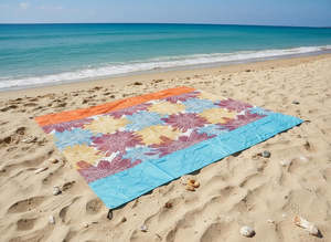 <b>Extra</b> <b>Large</b> Sand Proof Beach Blanket With Stakes, Waterproof Quick Dry Outdoor Picnic Mat for Camping, Hiking and Travel - Product Image 6