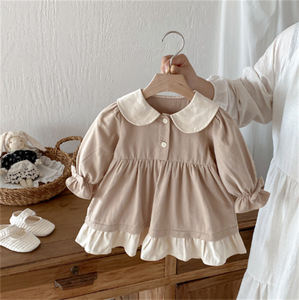 HY2 2025 automne nouvelles filles <span class=keywords><strong>robe</strong></span> <span class=keywords><strong>robe</strong></span> avec col manches longues motif <span class=keywords><strong>pour</strong></span> enfants - Product Image 1