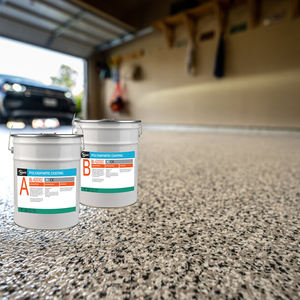 Flocons FloorsPolyaspartic <span class=keywords><strong>Résine</strong></span> transparente <span class=keywords><strong>sur</strong></span> revêtement de <span class=keywords><strong>sol</strong></span> en béton de carreaux de ciment - Product Image 6