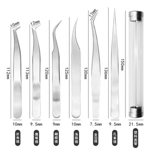 Hot Selling Tweezers - Sanded Stainless Steel Eyelash Extension Tweezers - Golden Feather Tweezers - Dolphin Tweezers - - Product Image 4