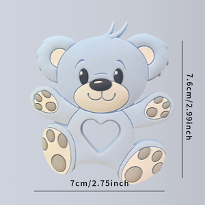 Mềm mại và kết cấu gấu trúc <span class=keywords><strong>Silicone</strong></span> <span class=keywords><strong>Teether</strong></span> trẻ sơ sinh nhai đồ chơi cho 6-12 tháng nhẹ nhàng cứu trợ cho đau nướu răng bé teethers - Product Image 5