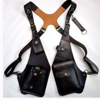 Portefeuille de sécurité vintage en cuir pour homme, sac de voyage, holster caché sous le bras, sac à bandoulière pirate, étui pour téléphone, portefeuilles, sacs