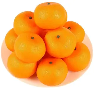 人造橙色假水果塑料食品厨房家庭派对装饰水果