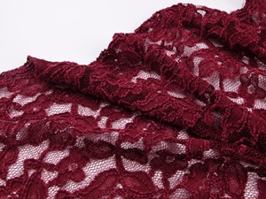 Mềm mại, thân thiện với da, và hiệu quả chi phí rượu vang đỏ ba chiều <span class=keywords><strong>Jacquard</strong></span> vải ren đàn hồi cho trang phục và trang phục chính thức - Product Image 6